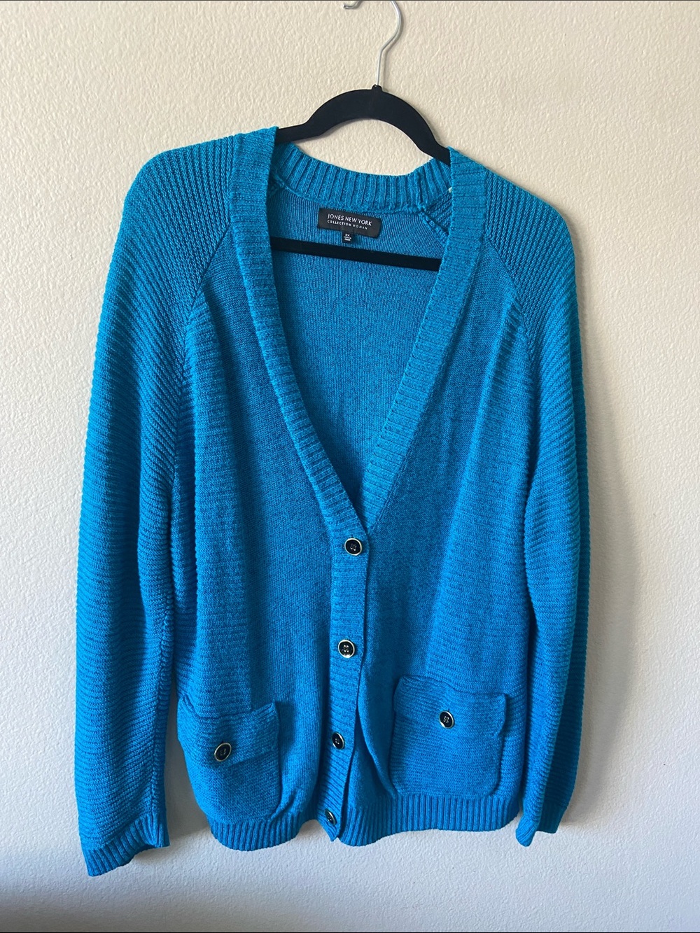 Jones New York Teal Cardigan
